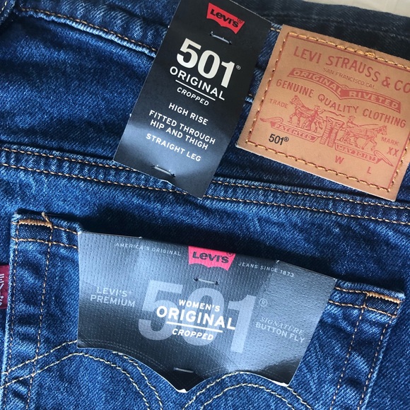 NWT Levi’s 501 Cropped Jeans in Charleston - Picture 3 of 3